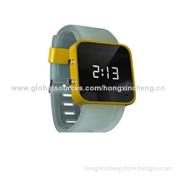 G-2014 Hot Sale Factory Provide Directly Silicone LED Watch with 1:FACE Logo